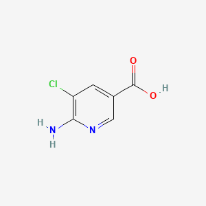6-Amino-5-chloronicotinic acid chemical structure (CAS 41668-11-5)