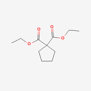 Diethyl cyclopentane-1,1-dicarboxylate chemical structure (CAS 4167-77-5)