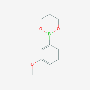 2-(3-Methoxyphenyl)-1,3,2-dioxaborinane chemical structure (CAS 416839-37-7)