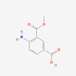 4-Amino-3-(methoxycarbonyl)benzoic acid chemical structure (CAS 41684-07-5)