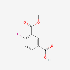 4-Fluoro-3-(methoxycarbonyl)benzoic acid chemical structure (CAS 41684-09-7)
