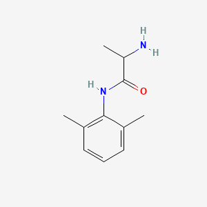 2-Amino-N-(2,6-dimethylphenyl)propanamide chemical structure (CAS 41708-72-9)