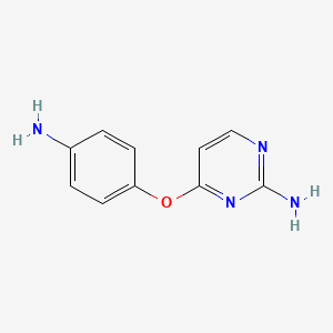 4-(4-Aminophenoxy)pyrimidin-2-amine chemical structure (CAS 417724-26-6)
