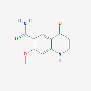 7-Methoxy-4-oxo-1,4-dihydroquinoline-6-carboxamide chemical structure (CAS 417724-81-3)