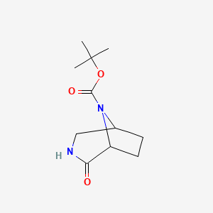 tert-Butyl 2-oxo-3,8-diazabicyclo[3.2.1]octane-8-carboxylate chemical structure (CAS 417727-40-3)