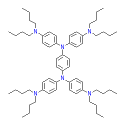 N1,N1'-(1,4-Phenylene)bis(N4,N4-dibutyl-N1-(4-(dibutylamino)phenyl)benzene-1,4-diamine) chemical structure (CAS 4182-80-3)