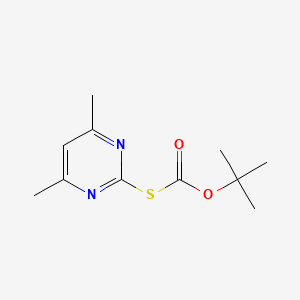 O-tert-Butyl S-(4,6-dimethylpyrimidin-2-yl) carbonothioate chemical structure (CAS 41840-28-2)