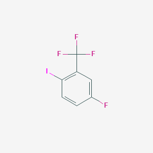 4-Fluoro-1-iodo-2-(trifluoromethyl)benzene chemical structure (CAS 41860-65-5)
