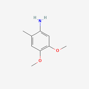 4,5-Dimethoxy-2-methylaniline chemical structure (CAS 41864-45-3)