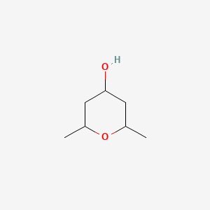 2,6-Dimethyltetrahydro-2H-pyran-4-ol chemical structure (CAS 41866-70-0)