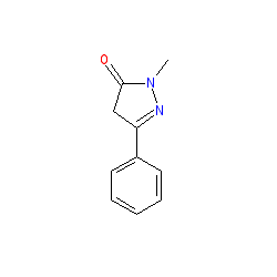 1-Methyl-3-phenyl-1H-pyrazol-5(4H)-one chemical structure (CAS 41927-50-8)