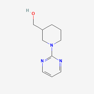 (1-(Pyrimidin-2-yl)piperidin-3-yl)methanol chemical structure (CAS 419557-05-4)
