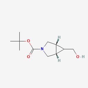rel-(1R,5S,6r)-tert-Butyl 6-(hydroxymethyl)-3-azabicyclo[3.1.0]hexane-3-carboxylate chemical structure (CAS 419572-18-2)