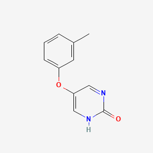5-(m-Tolyloxy)pyrimidin-2(1H)-one chemical structure (CAS 41964-07-2)