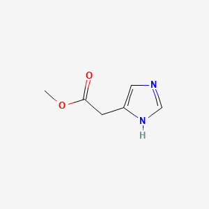 Methyl 2-(1H-imidazol-5-yl)acetate chemical structure (CAS 4200-46-8)