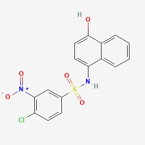 4-Chloro-N-(4-hydroxynaphthalen-1-yl)-3-nitrobenzenesulfonamide chemical structure (CAS 420092-79-1)