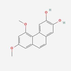 5,7-Dimethoxyphenanthrene-2,3-diol chemical structure (CAS 42050-16-8)