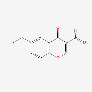 6-Ethyl-4-oxo-4H-chromene-3-carbaldehyde chemical structure (CAS 42059-78-9)