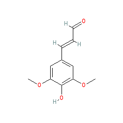 (E)-3-(4-Hydroxy-3,5-dimethoxyphenyl)acrylaldehyde chemical structure (CAS 4206-58-0)