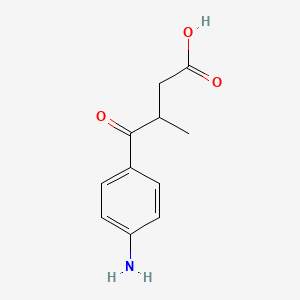 4-(4-Aminophenyl)-3-methyl-4-oxobutanoic acid chemical structure (CAS 42075-29-6)