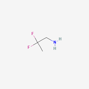 2,2-Difluoropropan-1-amine chemical structure (CAS 421-00-1)