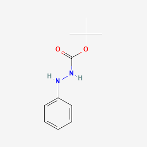tert-Butyl 2-phenylhydrazinecarboxylate chemical structure (CAS 42116-43-8)