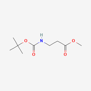Methyl 3-((tert-butoxycarbonyl)amino)propanoate chemical structure (CAS 42116-55-2)