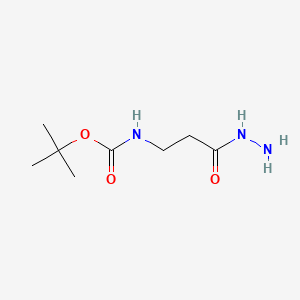 tert-Butyl (3-hydrazinyl-3-oxopropyl)carbamate chemical structure (CAS 42116-56-3)