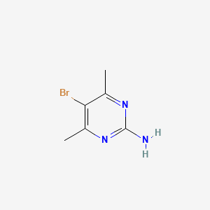 2-Amino-5-bromo-4,6-dimethylpyrimidine chemical structure (CAS 4214-57-7)