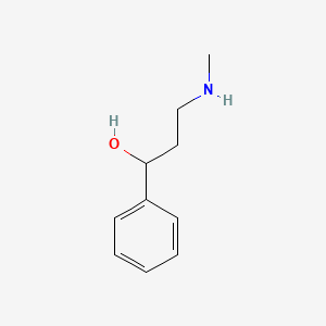 3-(Methylamino)-1-phenylpropan-1-ol chemical structure (CAS 42142-52-9)