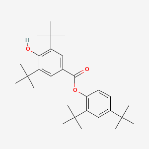 2,4-Di-tert-butylphenyl 3,5-di-tert-butyl-4-hydroxybenzoate chemical structure (CAS 4221-80-1)
