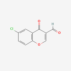 6-Chloro-4-oxo-4H-chromene-3-carbaldehyde chemical structure (CAS 42248-31-7)