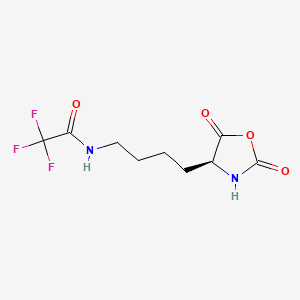 (S)-N-(4-(2,5-Dioxooxazolidin-4-yl)butyl)-2,2,2-trifluoroacetamide chemical structure (CAS 42267-27-6)