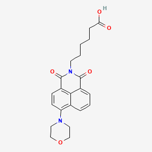 6-(6-Morpholino-1,3-dioxo-1H-benzo[de]isoquinolin-2(3H)-yl)hexanoic acid chemical structure (CAS 423146-25-2)