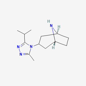 exo-3-(3-Isopropyl-5-methyl-4H-1,2,4-triazol-4-yl)-8-azabicyclo[3.2.1]octane chemical structure (CAS 423165-07-5)