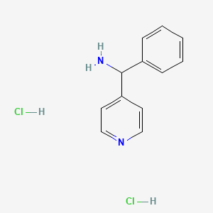 Phenyl(pyridin-4-yl)methanamine dihydrochloride chemical structure (CAS 423761-55-1)