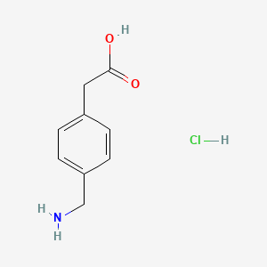2-(4-(Aminomethyl)phenyl)acetic acid hydrochloride chemical structure (CAS 42383-05-1)