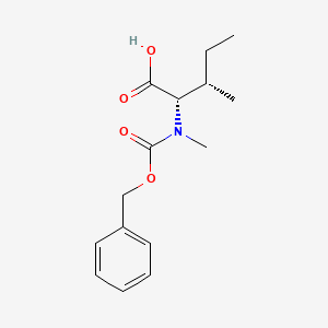 (2S,3S)-2-(((Benzyloxy)carbonyl)(methyl)amino)-3-methylpentanoic acid chemical structure (CAS 42417-66-3)