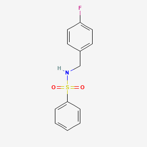 N-[(4-Fluorophenyl)methyl]benzenesulfonamide chemical structure (CAS 424819-35-2)