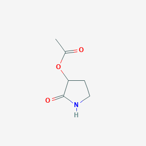 2-Oxopyrrolidin-3-yl acetate chemical structure (CAS 42491-95-2)