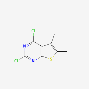 2,4-Dichloro-5,6-dimethylthieno[2,3-d]pyrimidine chemical structure (CAS 42518-42-3)
