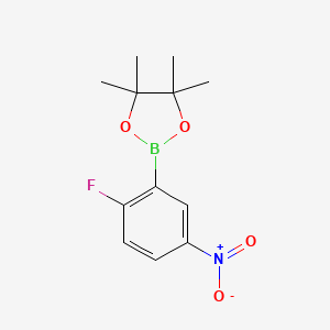 2-(2-Fluoro-5-nitrophenyl)-4,4,5,5-tetramethyl-1,3,2-dioxaborolane chemical structure (CAS 425378-68-3)