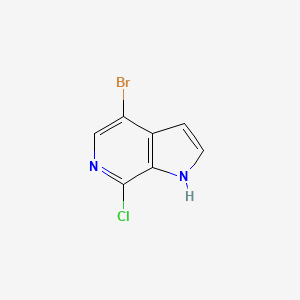 4-Bromo-7-chloro-1H-pyrrolo[2,3-c]pyridine chemical structure (CAS 425380-38-7)