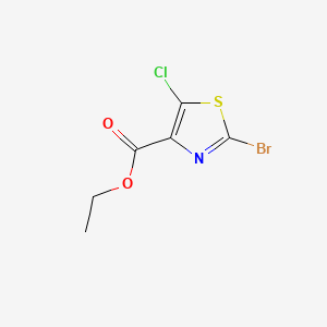 Ethyl 2-bromo-5-chlorothiazole-4-carboxylate chemical structure (CAS 425392-44-5)