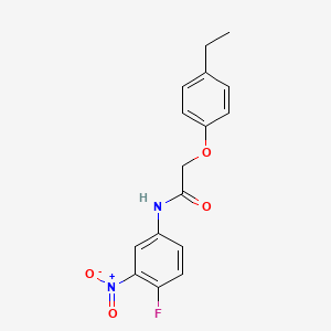 2-(4-Ethylphenoxy)-N-(4-fluoro-3-nitrophenyl)acetamide chemical structure (CAS 425613-09-8)