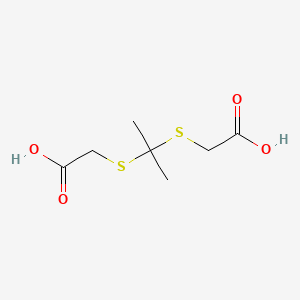 2,2'-[PRopane-2,2-diylbis(thio)]diacetic acid chemical structure (CAS 4265-58-1)
