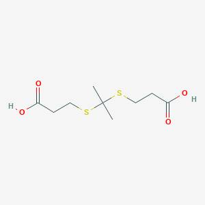 3,3'-(Propane-2,2-diylbis(sulfanediyl))dipropionic acid chemical structure (CAS 4265-59-2)