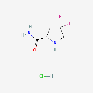 (S)-4,4-Difluoropyrrolidine-2-carboxamide hydrochloride chemical structure (CAS 426844-51-1)