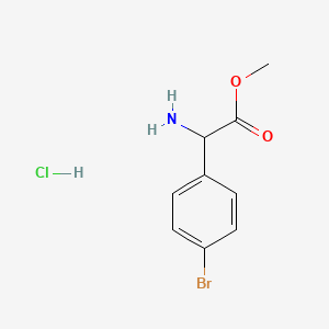 Methyl 2-amino-2-(4-bromophenyl)acetate hydrochloride chemical structure (CAS 42718-20-7)
