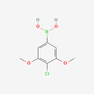 (4-Chloro-3,5-dimethoxyphenyl)boronic acid chemical structure (CAS 427886-21-3)